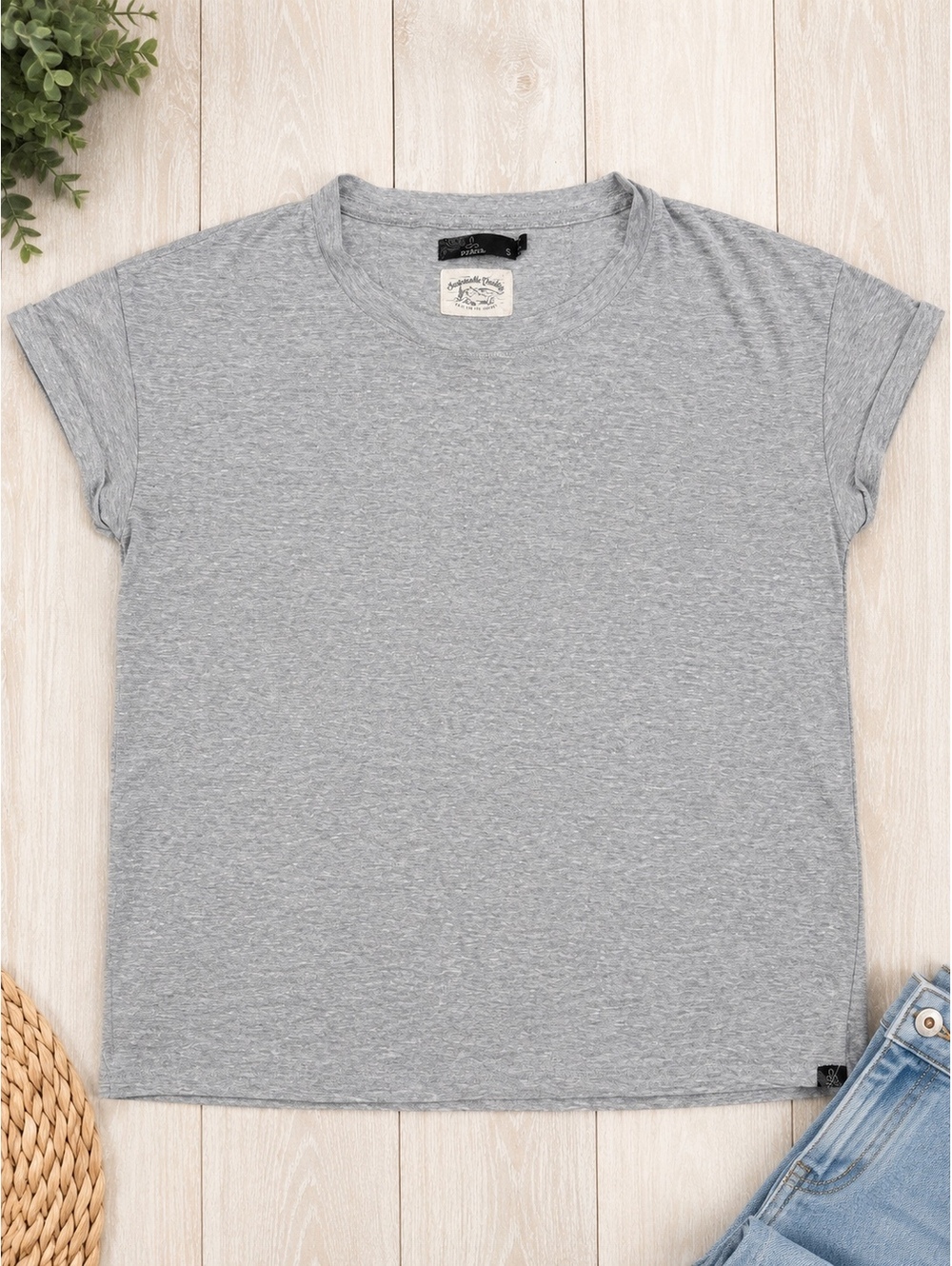 prAna Women’s Small Gray Dolman Sleeve T-Shirt Sustainable Relaxed Fit